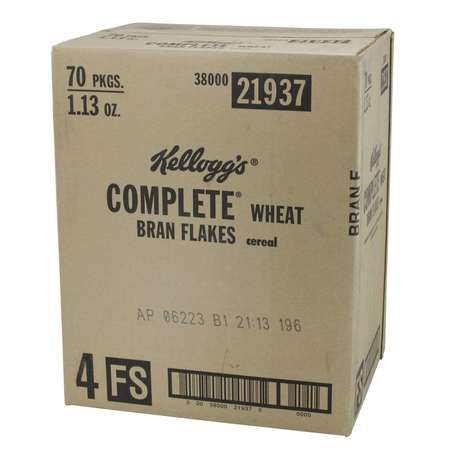 Kellogg's Bran Flakes Complete Cereal 1.13 oz., PK70 -  KELLOGGS, 3800021937